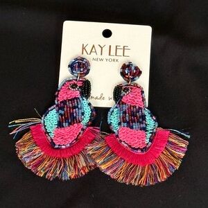 Kay Lee Multicolor Parrot Earrings